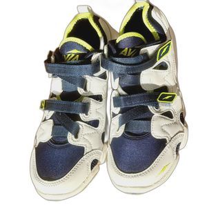 Avia Womens Fitness Water Shoes, White/Navy/Lime, Size 7